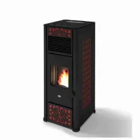SOBA PELETI 15KW - GEMMA ROSSO - 2 Ventilatoare
